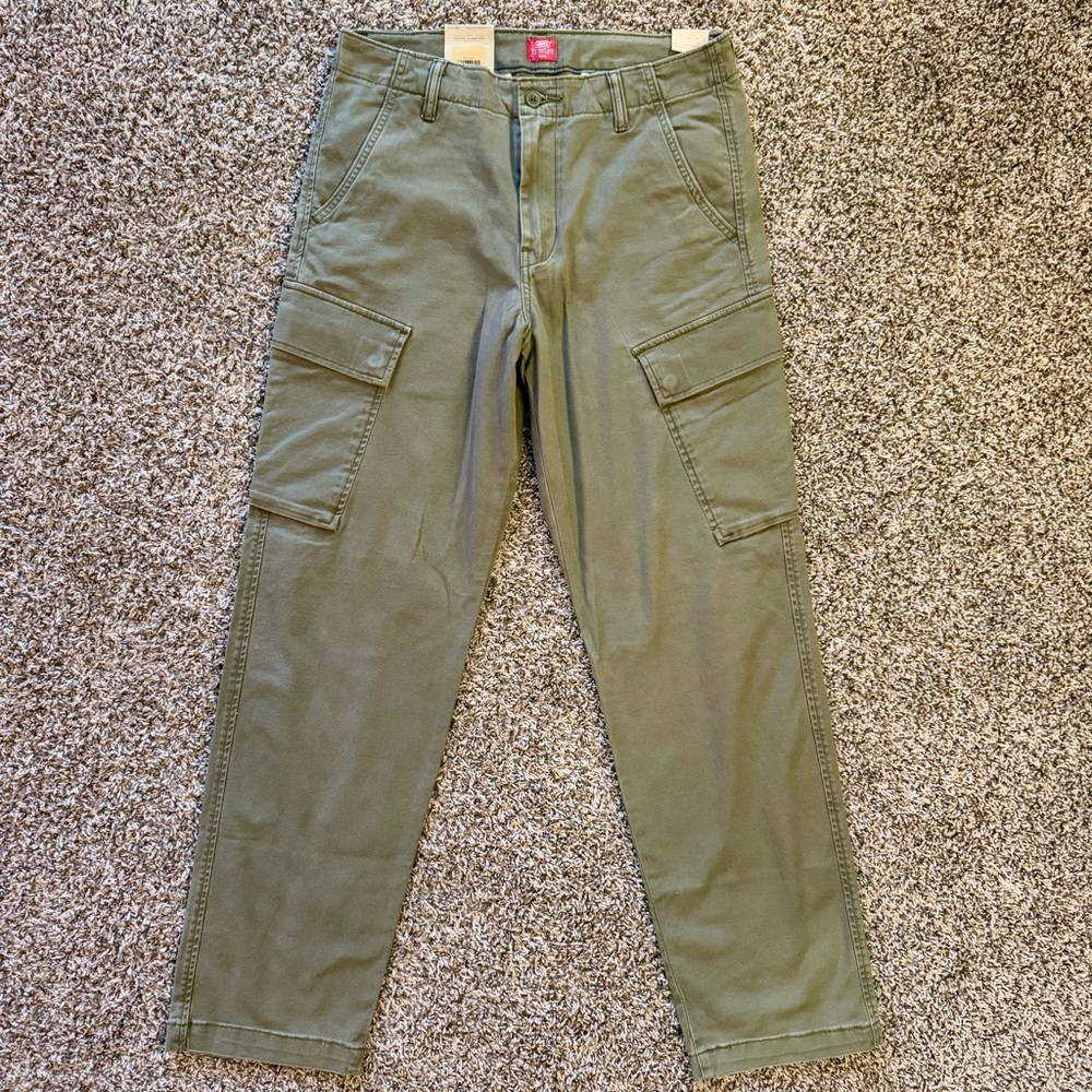New Levi’s XX Cargo Pants Taper Women’s 31 x 32 Green Stretch
